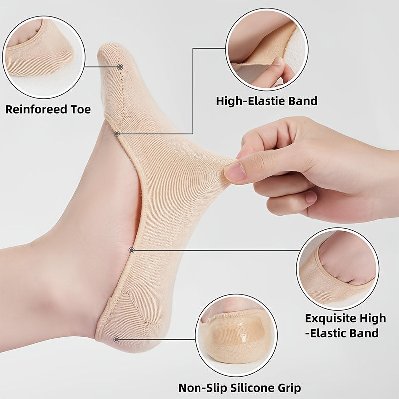 Eight Pairs of Lightweight, Breathable Boat Socks Featuring a Shallow Mouth Design with Silicone Anti-Slip And Non-Falling Heel. These Invisible Socks Are Designed to Be Breathable, Moisture-Wicking, Soft, Comfortable, And Versatile