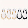5 Pairs Women's Boat Socks with Silicone Anti-Slip Grip & Sponge Cushion - Super Invisible Low-Cut Heel, Soft Breathable Polyester, Mixed Colors for All-Season High Heels & Formal Wear, Antislip Footwear, Discreet Footwear, Comfortable Fit, Fashion Access